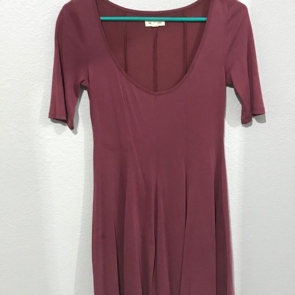 Burgundy skater dress